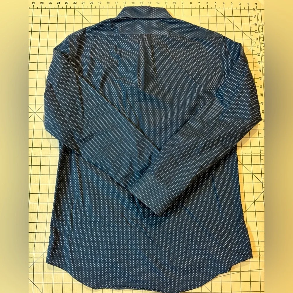 Banana Republic Men’s Size Small Navy/White Polka‎ Dot Button Down Shirt